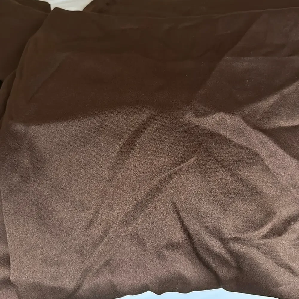 Two Brown Curtain Panels Size 26